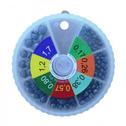 Грузила для риболовлі, набір, великий, білий, 7 видів